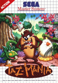 Taz Mania PAL Sega Master System PAL box art